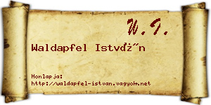 Waldapfel István névjegykártya
