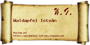 Waldapfel István névjegykártya